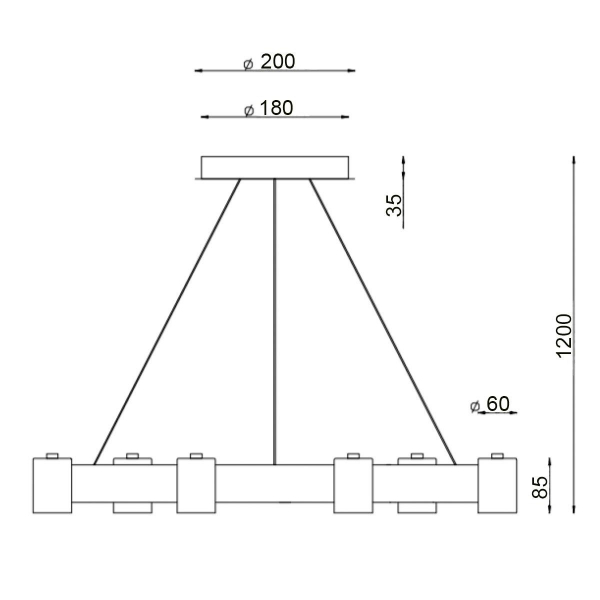 Подвесной светильник Vele Luce Octopus VL10152P06 Подвесной светильник Vele Luce Octopus VL10152P06