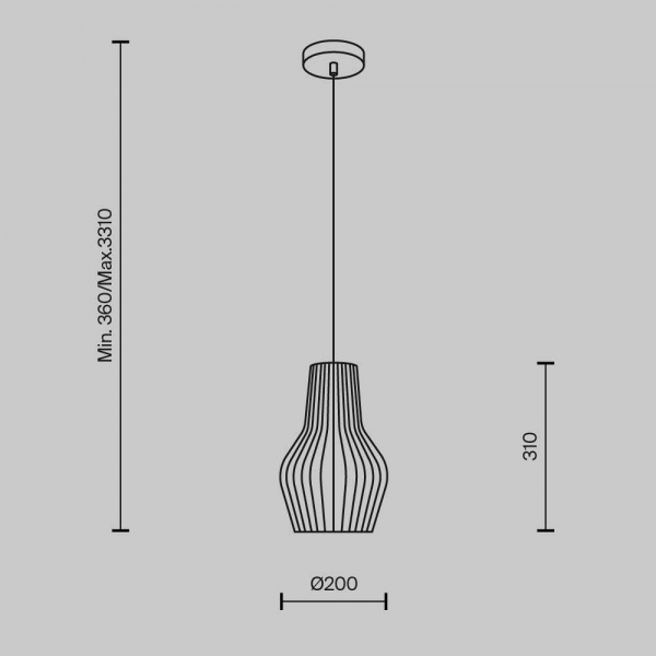 Подвесной светильник Maytoni Roots MOD191PL-01W Подвесной светильник Maytoni Roots MOD191PL-01W