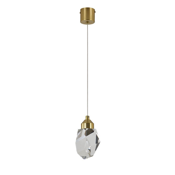 Подвесной светодиодный светильник Indigo Crystal 12053/1P Brass V000132L Подвесной светодиодный светильник Indigo Crystal 12053/1P Brass V000132L