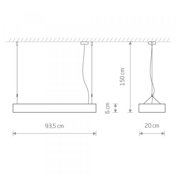 Подвесной светильник Nowodvorski Soft Led 90x20 7545 Подвесной светильник Nowodvorski Soft Led 90x20 7545