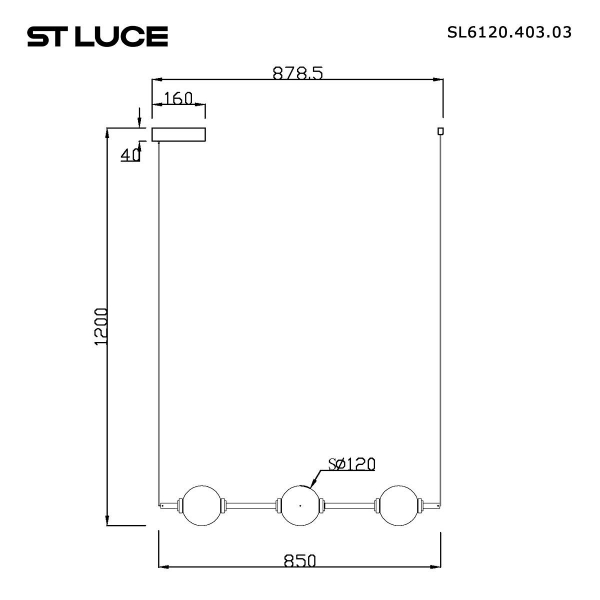 Подвесной светодиодный светильник ST Luce Peek SL6120.403.03 Подвесной светодиодный светильник ST Luce Peek SL6120.403.03
