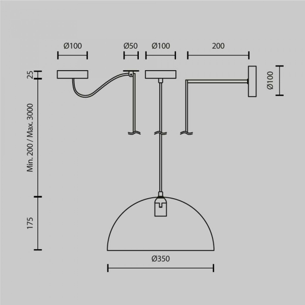 Подвесной светильник Maytoni Basic MOD168PL-01B Подвесной светильник Maytoni Basic MOD168PL-01B
