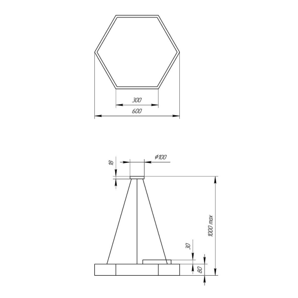 Подвесной светодиодный cветильник Geometria ЭРА Hexagon SPO-121-B-40K-038 38Вт 4000К черный Б0050551 Подвесной светодиодный cветильник Geometria ЭРА Hexagon SPO-121-B-40K-038 38Вт 4000К черный Б0050551