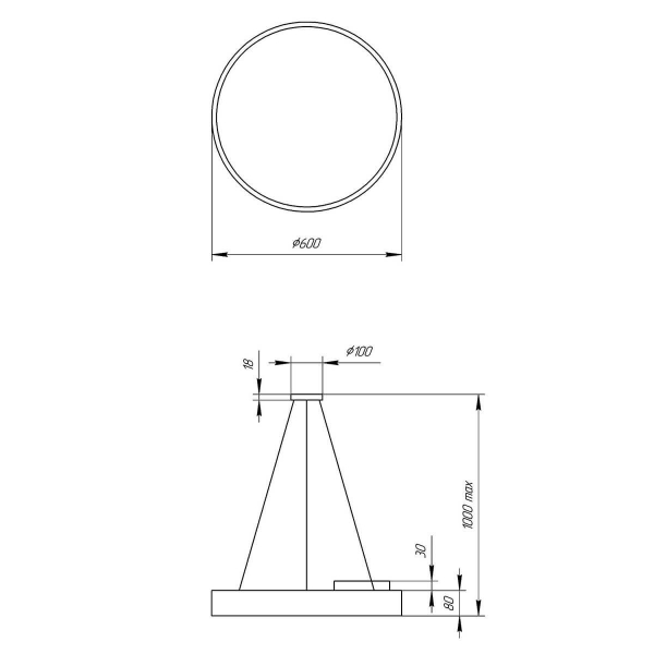 Подвесной светодиодный cветильник Geometria ЭРА Ring SPO-131-W-40K-045 45Вт 4000К белый Б0050558 Подвесной светодиодный cветильник Geometria ЭРА Ring SPO-131-W-40K-045 45Вт 4000К белый Б0050558