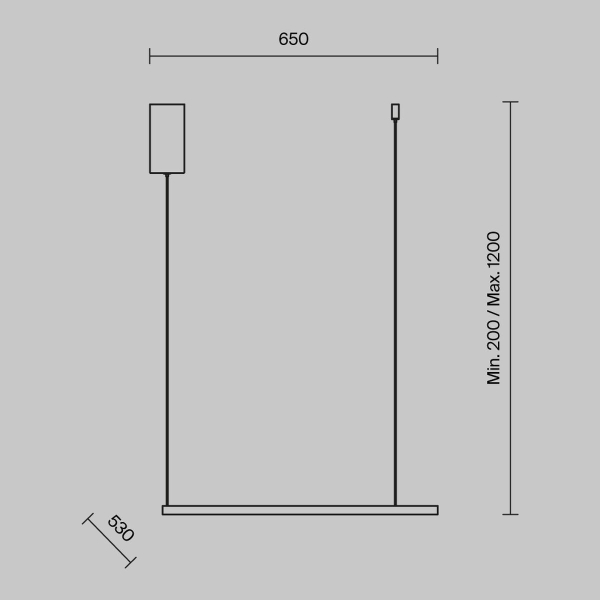Подвесной светодиодный светильник Maytoni Glint MOD072PL-L28B3K