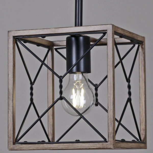 Подвесной светильник Illumico IL1008-1P-05 BK Wood Подвесной светильник Illumico IL1008-1P-05 BK Wood