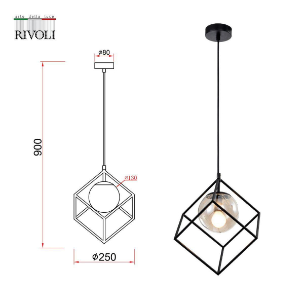 Подвесной светильник Rivoli 5145-201 Б0054981 Подвесной светильник Rivoli 5145-201 Б0054981