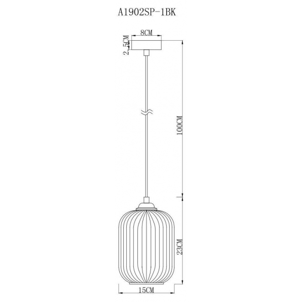 Подвесной светильник Arte Lamp Arwen A1902SP-1BK Подвесной светильник Arte Lamp Arwen A1902SP-1BK