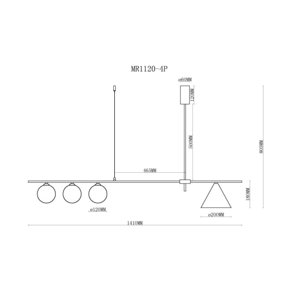 Подвесной светильник MyFar Elena MR1120-4P Подвесной светильник MyFar Elena MR1120-4P