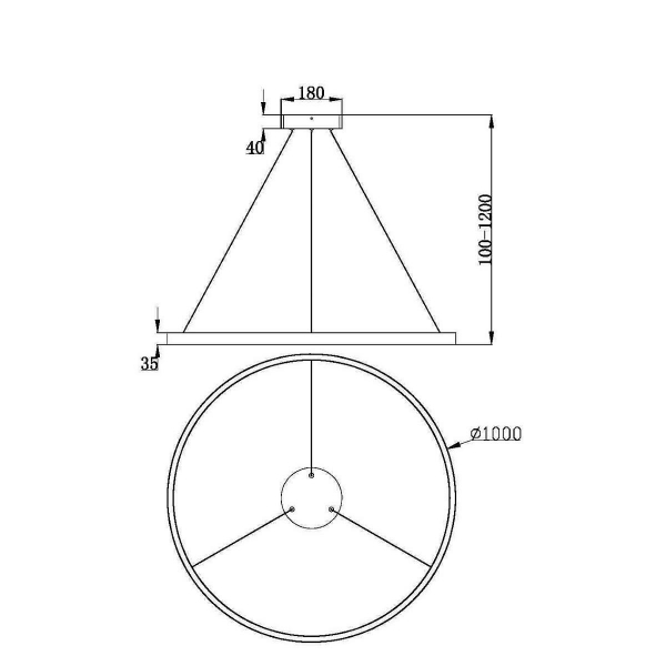 Подвесной светодиодный светильник Maytoni Rim MOD058PL-L54BSK Подвесной светодиодный светильник Maytoni Rim MOD058PL-L54BSK