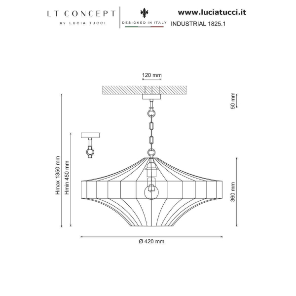 Подвесной светильник Lucia Tucci Industrial 1825.1 Подвесной светильник Lucia Tucci Industrial 1825.1
