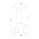 Подвесная люстра TK Lighting 3325 Marco Green
