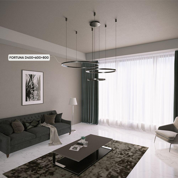 Подвесной светодиодный светильник Crystal Lux Fortuna SP158W Led Black Подвесной светодиодный светильник Crystal Lux Fortuna SP158W Led Black