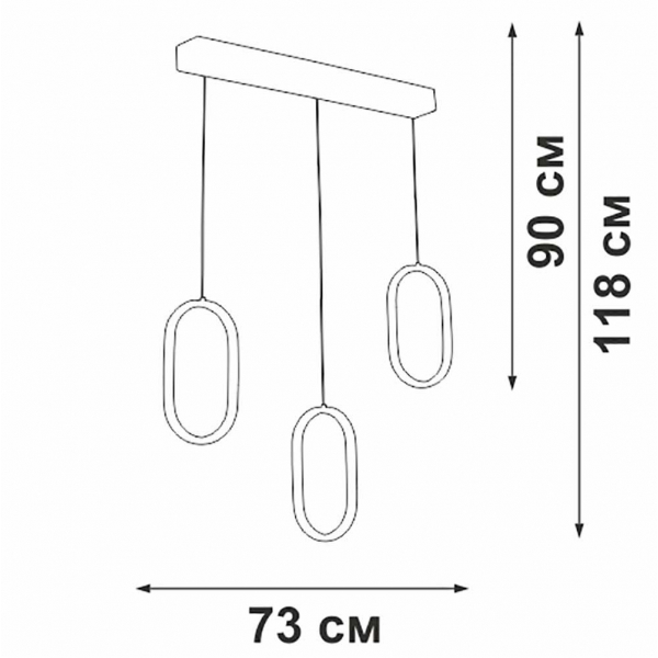 Подвесной светильник Vitaluce V3049-1/3S Подвесной светильник Vitaluce V3049-1/3S