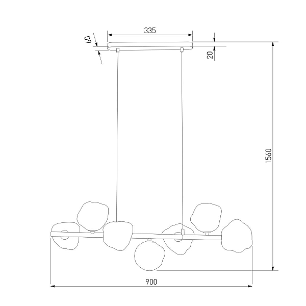 Подвесной светильник TK Lighting 11109 Lava Sabia a071864