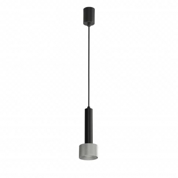 Подвесной светильник iLedex Delta 2362-1 BK+SL Подвесной светильник iLedex Delta 2362-1 BK+SL