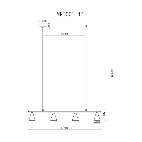 Подвесной светильник MyFar Milla MR1001-4P Подвесной светильник MyFar Milla MR1001-4P