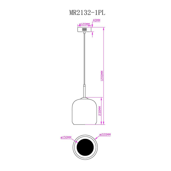 Подвесной светодиодный светильник MyFar Charlie MR2132-1PL Подвесной светодиодный светильник MyFar Charlie MR2132-1PL