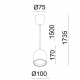 Подвесной светильник Italline DE-314 black