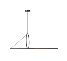 Подвесной светодиодный светильник iLedex Zoom 8075P/S-18W-3000K MBK-WH