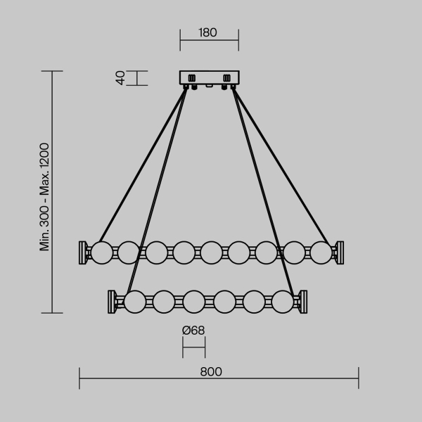 Подвесной светодиодный светильник Freya Collar FR5494PL-FR6180PL-L70B