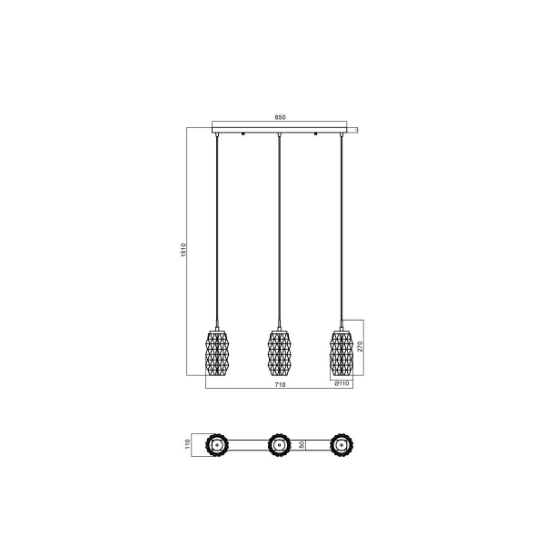 Подвесной светильник Vele Luce Lily VL5583P23 Подвесной светильник Vele Luce Lily VL5583P23