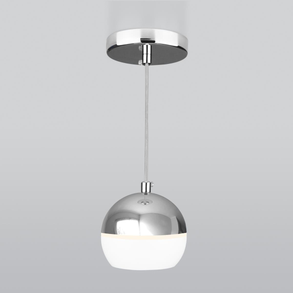 Подвесной светодиодный светильник Elektrostandard DLS023 9W 4200K белый/хром a047803