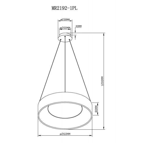 Подвесной светодиодный светильник MyFar Shannon MR2192-1PL Подвесной светодиодный светильник MyFar Shannon MR2192-1PL