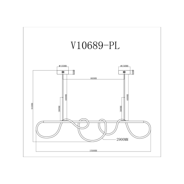 Подвесной светодиодный светильник Moderli True V10689-PL