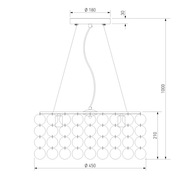 Подвесной светильник Eurosvet Sandra 60005/4 хром