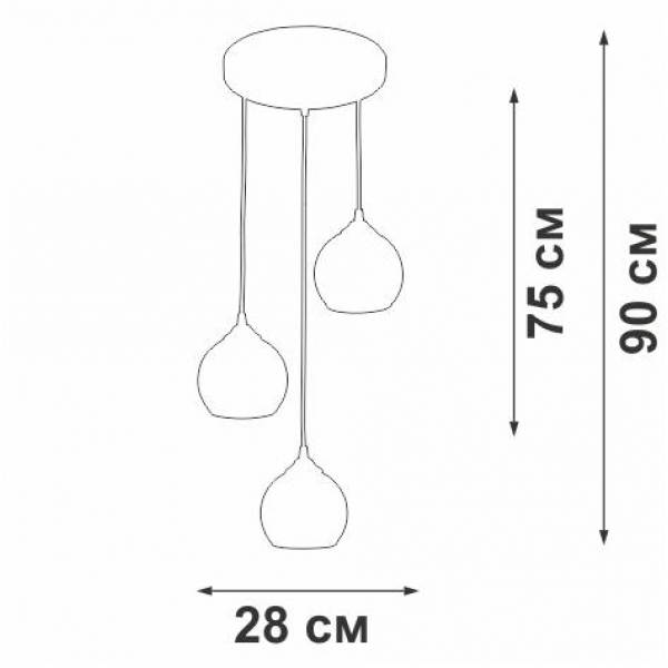 Подвесной светильник Vitaluce V3785-1/3S Подвесной светильник Vitaluce V3785-1/3S