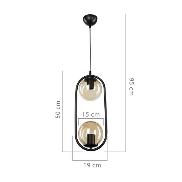 Подвесной светильник Toplight Kerrie TL1609H-02BK Подвесной светильник Toplight Kerrie TL1609H-02BK