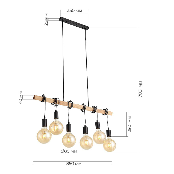 Подвесной светильник Evoluce Bagetti SL1142.403.06