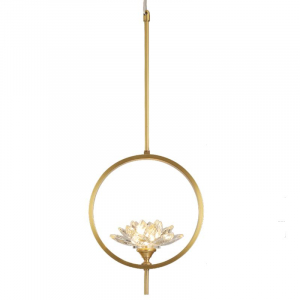 Подвесной светильник Loft-Concept Светильники Хрустальный Цветок Лотоса Clear Glass Lotus Lamp   40.3174-0