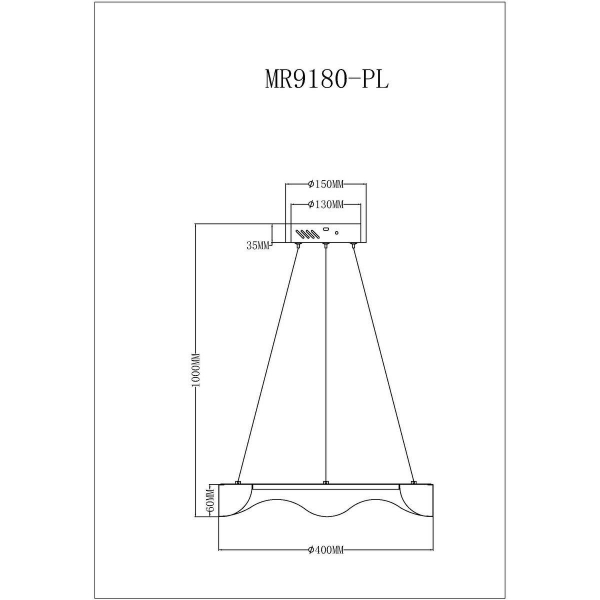 Подвесной светодиодный светильник MyFar Pendant Diona MR9180-PL Подвесной светодиодный светильник MyFar Pendant Diona MR9180-PL