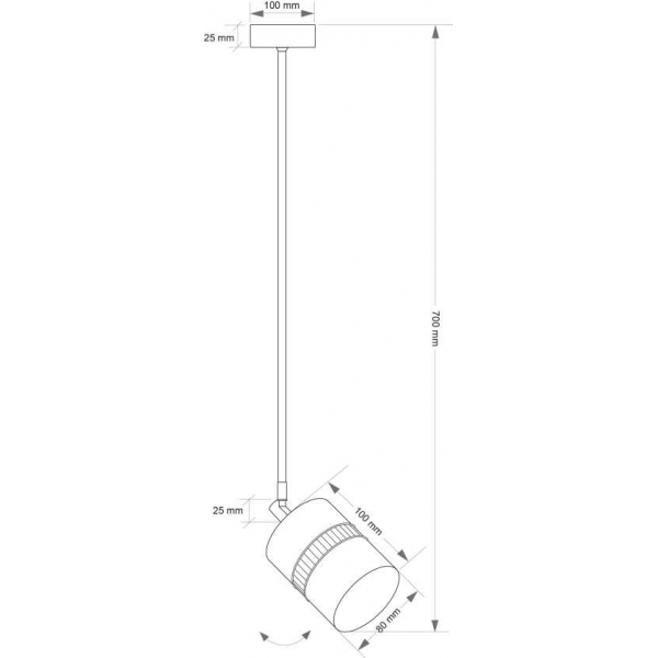 Подвесной светильник  KUTEK VESTO VES-ZW-1(ZM)P
