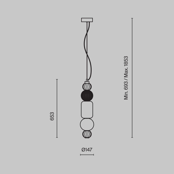 Подвесной светильник Maytoni Collar P069PL-L35G3K