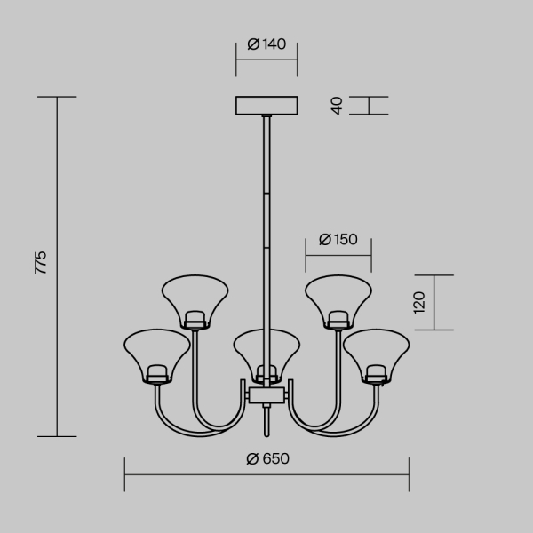 Подвесной светильник Maytoni MOD402PL-L20BS3K