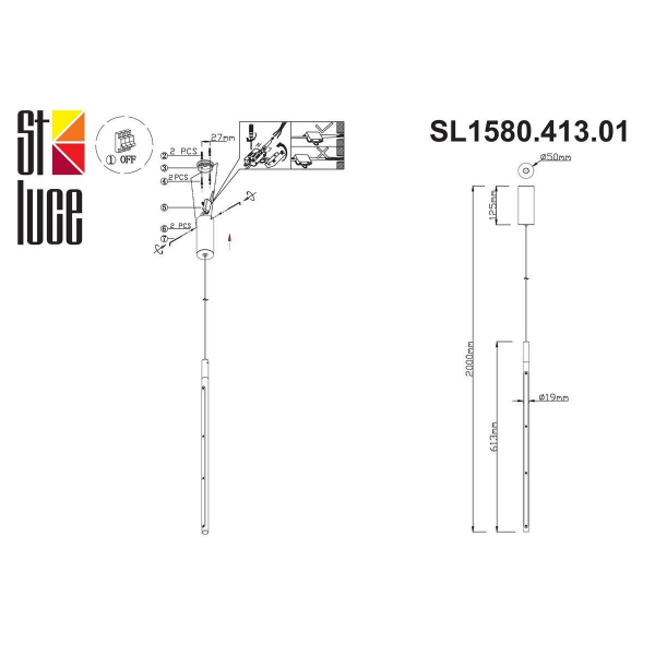 Подвесной светодиодный светильник ST Luce Ralio SL1580.413.01 Подвесной светодиодный светильник ST Luce Ralio SL1580.413.01