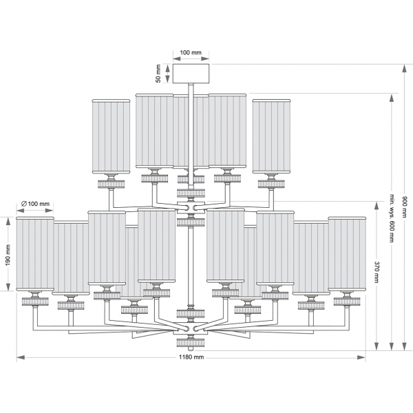Подвесной светильник KUTEK ADRIA  ADR-ZW-10+5(ZM)