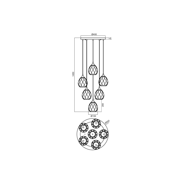 Подвесной светильник Vele Luce Elision VL5593P26 Подвесной светильник Vele Luce Elision VL5593P26