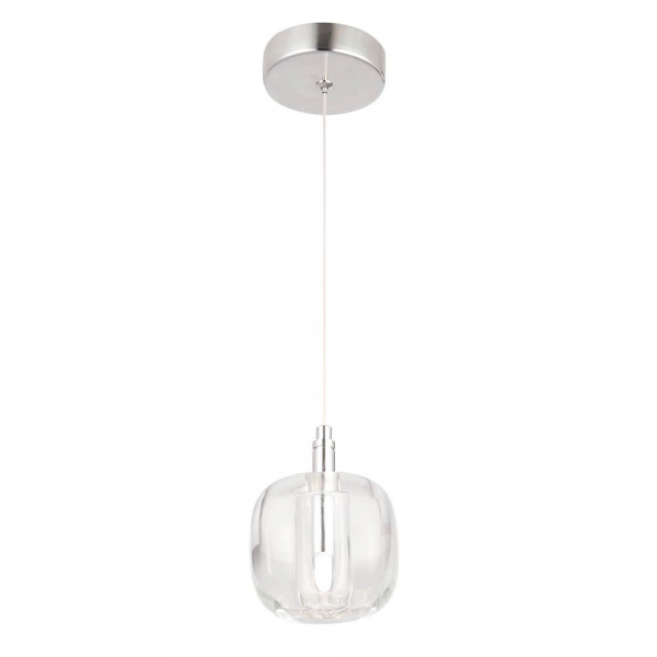 Подвесной светильник Crystal Lux Box SP1 Chrome/Transparent Подвесной светильник Crystal Lux Box SP1 Chrome/Transparent