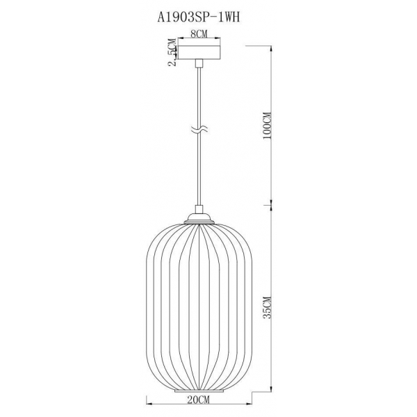 Подвесной светильник Arte Lamp Arwen A1903SP-1WH Подвесной светильник Arte Lamp Arwen A1903SP-1WH