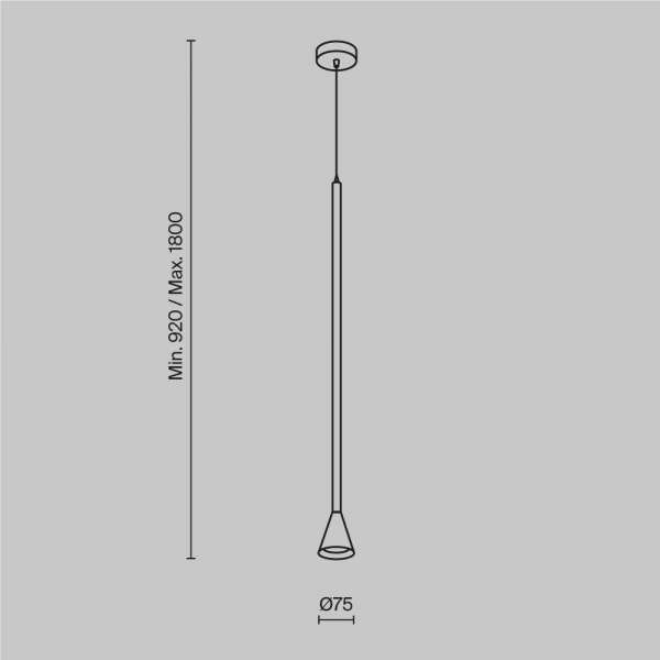 Подвесной светильник Maytoni Technical Arrow P064PL-01B Подвесной светильник Maytoni Technical Arrow P064PL-01B