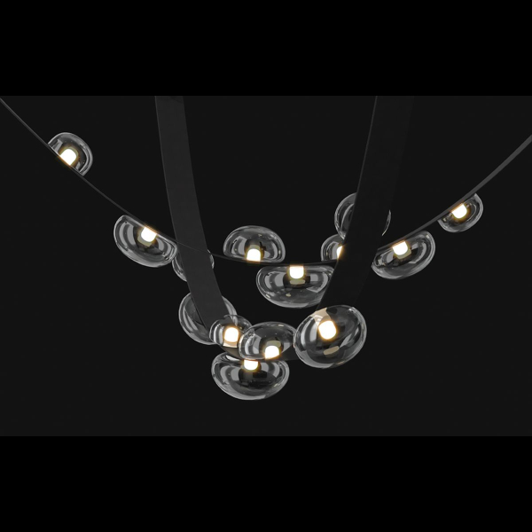 Подвесной светодный светильник Crystal Lux Bosque SP7 L3000 Black/Transparent