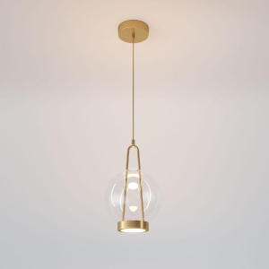 Подвесной светодиодный светильник Eurosvet Frasco 50267/1 LED латунь