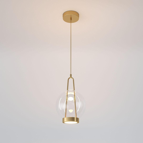 Подвесной светодиодный светильник Eurosvet Frasco 50267/1 LED латунь