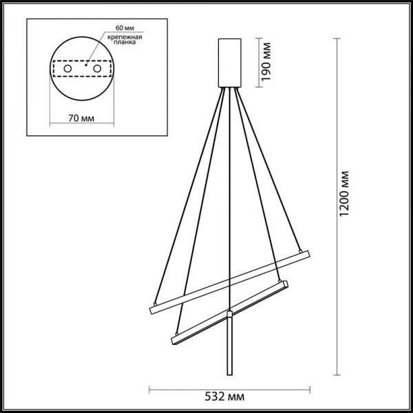 Подвесной светодиодный светильник Odeon Light L-vision Cometa 3860/39L Подвесной светодиодный светильник Odeon Light L-vision Cometa 3860/39L
