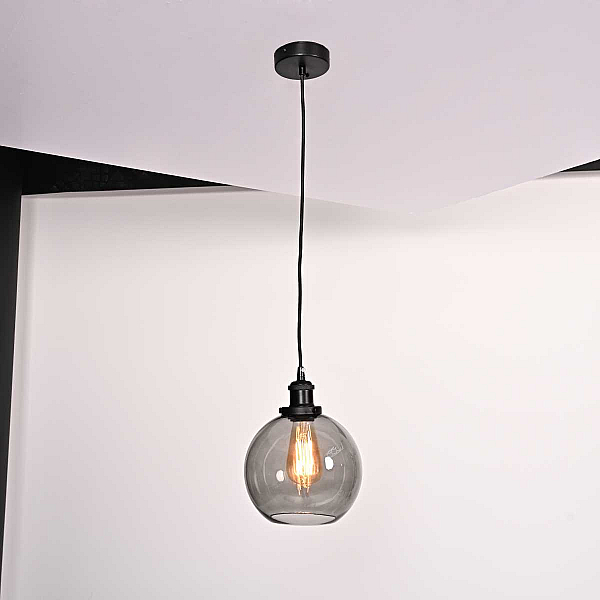 Подвесной светильник Imperium Loft Loft Clear Glass Sphere Cloche Дымчатый 377316-22