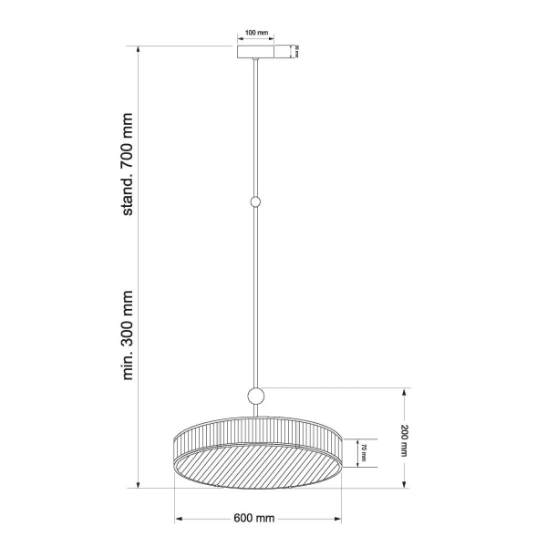 Подвесной светильник KUTEK LAVONE LAV-ZW-6(P)600-1/R Подвесной светильник KUTEK LAVONE LAV-ZW-6(P)600-1/R